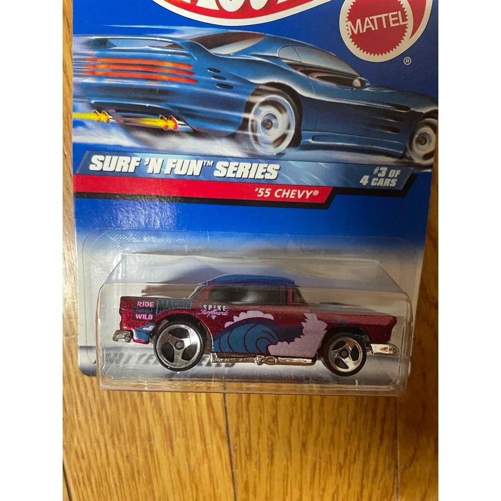 Hot Wheels 1999 Surf N Fun Series 55 Chevy Maroon Collector 963 Diecast Car